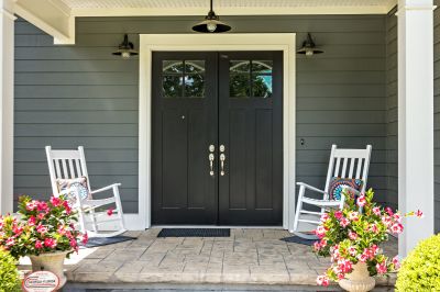 Completed Porch with Floral Art